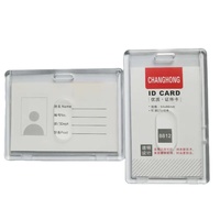 Porte-badge d'identification robuste en plastique, porte-carte de visite horizontal pour bureaux