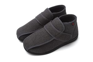 Chaussures d'hiver chaudes pour hommes diabétiques, haute qualité, antidérapantes, bout rond souple, ajustables, larges, avec semelle intérieure à mémoire de forme - Product Image 6