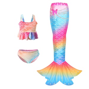 Costume da bagno per ragazze <span class=keywords><strong>coda</strong></span> di <span class=keywords><strong>sirena</strong></span> per bambine costumi da bagno per bambine con <span class=keywords><strong>coda</strong></span> di <span class=keywords><strong>sirena</strong></span> da principessa Set - Product Image 2