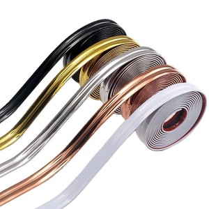 Bandes de bordure Chao Guanxing 20mm 30mm 40mm 60mm autocollantes or, argent, or rose, noir, blanc, en plastique, décoratives pour murs - Product Image 3