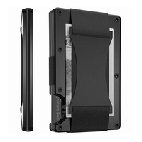 Dompet Logam Pria Sederhana Berkualitas Tinggi, Penahan Kartu Kredit Anti RFID dari Aluminium, Dibuat dengan Mesin CNC