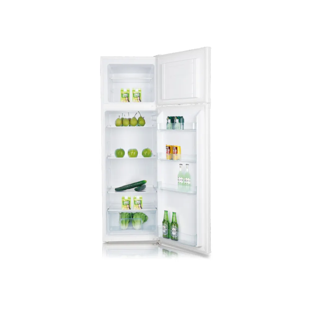 Harga pabrik Alllway 2023 BCD-260R 260L es gratis dua pintu Freezer ke bawah kulkas untuk Rumah dan apartemen