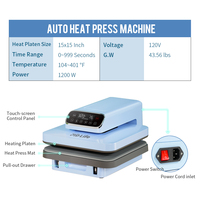 Máquina de Prensa Térmica DTF de Presión Automática, Impresora de Transferencia por Sublimación para Estampado de Camisetas y Prendas