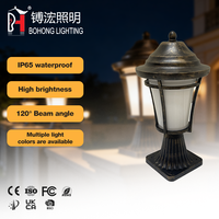 Lampadaire d'extérieur vintage en aluminium et PC, certifié ETL, étanche, bronze antique, pour poteau, portail, colonne, clôture, lumière blanc chaud pour aménagement paysager