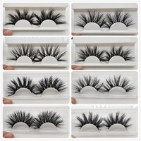 Propre Marque Faux Cils Cheveux Humains Cils Faux Sourcils En Gros Fait À La Main Cheveux Humains Naturel Longue Bande Complète Cils Pu