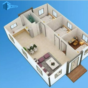 บ้านกระจกแบบขยายได้สำเร็จรูปบ้านสำนักงานสวน