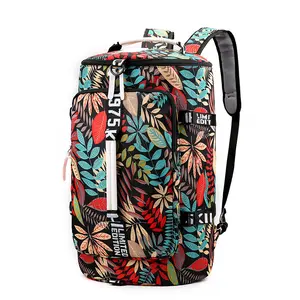 Bolsa de lona personalizada para gimnasio al aire libre para hombre y mujer, mochila de viaje de fin de semana con sublimación