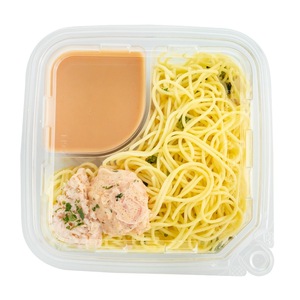 21 OZ Cierre seguro 2 compartimentos Diseño cuadrado Contenedor de alimentos PET Caja De plástico reciclable para Fideos 21 oz Caja de plástico PET - Product Image 5