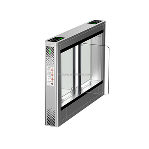 Anti-pizzico cancello oscillante barriera di sicurezza in acciaio inox tornello RFID carta di controllo di accesso indicatore LED per la stazione della metropolitana - Product Image 5