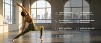 Ensemble de yoga 2 pièces personnalisé OEM pour femme : Soutien-gorge de sport à col en V et bretelles spaghetti + Pantalon taille haute à revers et jambes larges – Tenue de sport – MOQ 50
