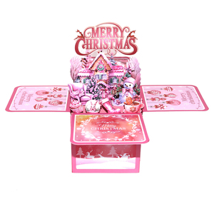 Wholesale 3D Pop up <strong>Christmas</strong> <strong>Card</strong> Eco Friendly Recyclable Personalized 3D Holiday Greeting <strong>Card</strong> - Product Image 4