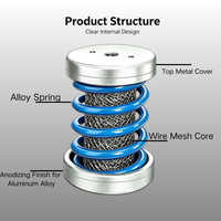 Isolateur de vibrations à ressort industriel LIVA-EP en alliage d'aluminium, résistant à la corrosion, amortisseur de bruit pour la conception graphique