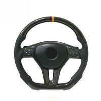 Volant sport personnalisé en cuir et fibre de carbone pour Mercedes-Benz W204 W205 W209 W213 S550 C300 C E Class AMG E350 GLE 450