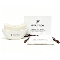Ensemble de brosses de massage lymphatique pour le visage avec logo personnalisé, poils synthétiques, manche en plastique, Gua Sha liftant pour la peau, coffret cadeau, pochette à cordon, pour la maison