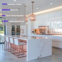 Proyecto de Villa en Canadá, Diseño de Cocina Moderna y Económica, Muebles de Cocina Modulares de Madera, Juego de Muebles de Cocina al por Mayor