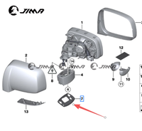 Base de rétroviseur pour Rolls-Royce Phantom, Référence OE 51167067227, Pièces de rechange automobiles de luxe supérieures