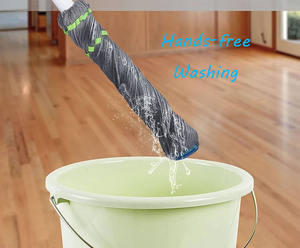 Vadrouille rotative à eau auto-essorante <span class=keywords><strong>Picasso</strong></span> tige en acier télescopique humide et sec vadrouille de nettoyage mains libres à double usage domestique - Product Image 5