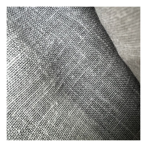 5888-030 Vente en gros à chaud Tissu de rideau en gaze de chiffon 100% polyester tissé aspect lin uni teint transparent <span class=keywords><strong>pour</strong></span> chambre à coucher - Product Image 2