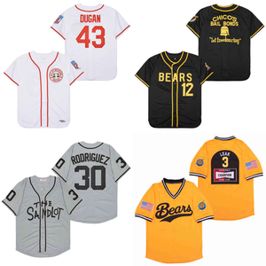 स्टॉक बेसबॉल जर्सी फिल्म आकस्मिक प्रशिक्षण पहनने के लिए कढ़ाई नंबर लेटर जर्सी बटन नीचे बेसबॉल शर्ट - Product Image 1