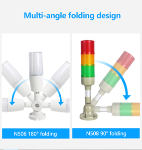 24V 220V có thể gập lại nhiều lớp tháp tín hiệu ánh sáng ba màu hội thảo máy báo động với màu xanh buzzer cho kho vườn sử dụng - Product Image 2