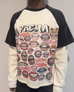 T-shirt oversize en coton premium à manches longues, coupe ample, sublimation, gaufré épais, 100% coton, personnalisable avec des numéros, designs DTF - Product Image 2