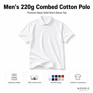 Wholesale 220 Grams High Quality 100% <b>Combed</b> Cotton Men's Polo Shirts Custom Logo Polo Shirts for Men's T-shirts - Product Image 5