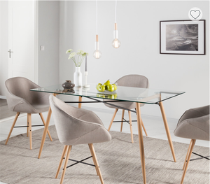 Ensemble <span class=keywords><strong>de</strong></span> Table à <span class=keywords><strong>manger</strong></span> avec pieds métalliques, <span class=keywords><strong>4</strong></span> chaises, Design moderne, bon marché, gris foncé, - Product Image 6