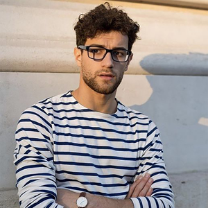 Lunettes anti-lumière bleue pour hommes 2026, monture en acétate, forme carrée, style classique, protection oculaire, couleurs bleu/noir/gris - Product Image 1