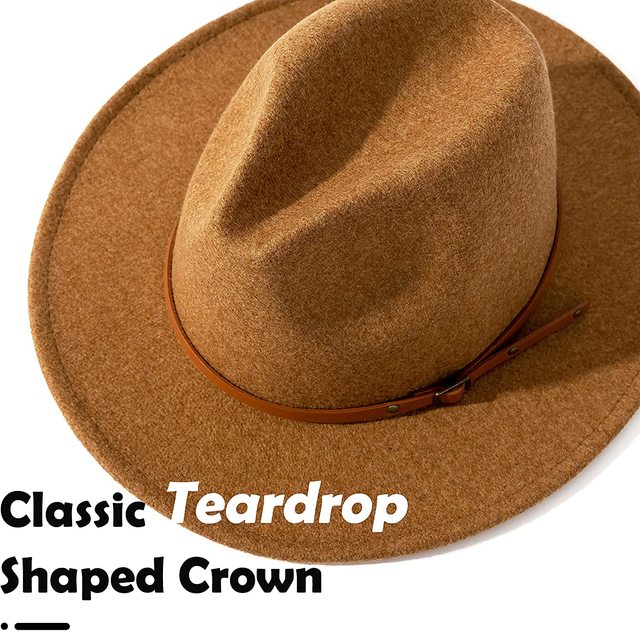 Factory Price Wholesale Fez Beaver Classic Crushable Wide Brim Wool Felt Hat Felt Fedoras for Women and Men Cowboy Hats