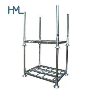 Huameilong heavy duty galvanized stackable cold room storage warehouse tube steel pallet racks