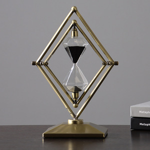 Ornements de minuterie de <span class=keywords><strong>sablier</strong></span> géométrique créatif Horloge de sable rapide haut de gamme moderne Style de conception moderne - Product Image 3