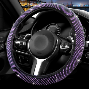 Funda de Cuero para <span class=keywords><strong>Volante</strong></span> de Coche TMST RTS Y0084 para <span class=keywords><strong>Mujer</strong></span>, Bonita, Brillante, <span class=keywords><strong>con</strong></span> Pedrería, Protección, Modelo ACE 1998-2016 - Product Image 2