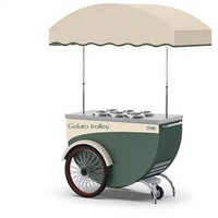Camion de crème glacée HODUWISE, acier inoxydable commercial, gelato, popsicle, crème glacée, congélateur de présentation personnalisé