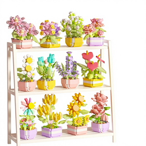 [Soldes] Kit <span class=keywords><strong>de</strong></span> construction LEGO compatible <span class=keywords><strong>de</strong></span> 40 pièces, <span class=keywords><strong>bouquet</strong></span> <span class=keywords><strong>de</strong></span> plantes en pot, fleur éternelle, assemblage <span class=keywords><strong>de</strong></span> plantes, ornement <span class=keywords><strong>de</strong></span> bureau pour - Product Image 2