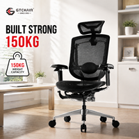 Chaise de bureau ergonomique en maille avec dossier et soutien lombaire réglables GTChair Marrit X