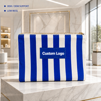Sac de rangement Mahjong personnalisé imperméable à rayures imprimées, pochette à rouges à lèvres, sac de rangement pour jeux de société, idéal pour les voyages, les clubs et les cadeaux