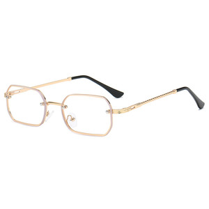 Full Frame Square Metal Sunglasses UV400 Protection Trendy Fashion Internet Celebrity Unisex European American - Product Image 5