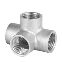 (OEM ODM) Vente en gros de croisillons de tuyauterie 5 voies en acier inoxydable 304 fileté, moulés avec précision, résistants à la corrosion, pour usage industriel