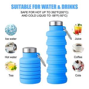 Set de Dispensadores de Silicona y Acero Inoxidable para Viajes y Camping, Botella Flexible para Gel de Ducha, Champú, Cosméticos y Lociones, Marca Hailian - Product Image 4