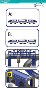 B/O משטרת רכבת חריץ פסי רכבת צעצועי סט רכבת חשמלית ילדים עם קול - Product Image 3