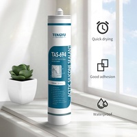 Scellant en silicone acétique GP imperméable de haute qualité, scellant en silicone pour verre, pour la construction de fenêtres en verre