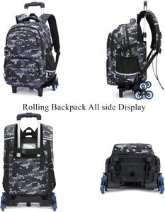 <span class=keywords><strong>Mochila</strong></span> <span class=keywords><strong>con</strong></span> <span class=keywords><strong>ruedas</strong></span> para niños, morral escolar <span class=keywords><strong>con</strong></span> <span class=keywords><strong>ruedas</strong></span>, <span class=keywords><strong>de</strong></span> Anime, dinosaurio, informal - Product Image 3