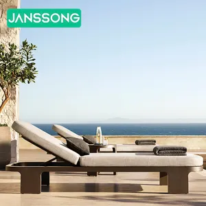 Hotel moderno alla moda sedia a sdraio impermeabile piscina reclinabile giardino esterno elegante confortevole mobili in alluminio resistente