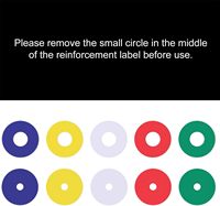 Protège-trous autocollants colorés, durables, écologiques, imperméables et réutilisables en vinyle/PET/PVC/Kraft