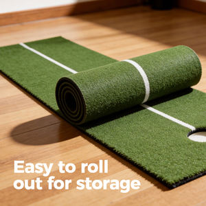 Tapis de putting Konday pour l'intérieur, aide à l'entraînement au putting avec balle, tapis de gazon pour la pratique du golf, portable - Product Image 4