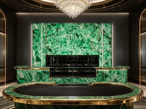 Dalle de marbre vert émeraude polie, <span class=keywords><strong>pierre</strong></span> naturelle de luxe pour le revêtement mural et de sol des halls d'hôtels, et la décoration intérieure des villas - Product Image 2