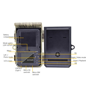 Caméra de chasse solaire Hc 600pro 4g, résolution 2k, étanche, pour l'extérieur, avec prise en charge de la carte microSD - Product Image 4