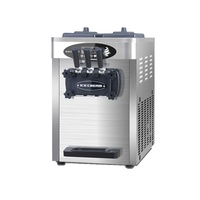 Machine à glace Acier inoxydable avec dessus de table machine à crème glacée molle 18-22L Congélateur à crème glacée à 3 saveurs