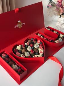 Boîte cadeau biodégradable en forme de cœur « I Love U » en carton avec couvercle transparent (I Heart U Noir) – Artisanat cadeau chinois - Product Image 5