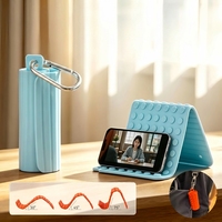 Support de téléphone pliable en plastique souple, multifonctionnel et portable, support de tablette transformable avec stabilisation d'image pour utilisateurs paresseux